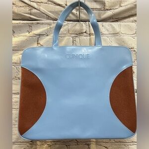 Clinique Light Blue and Brown Tote Bag (new)